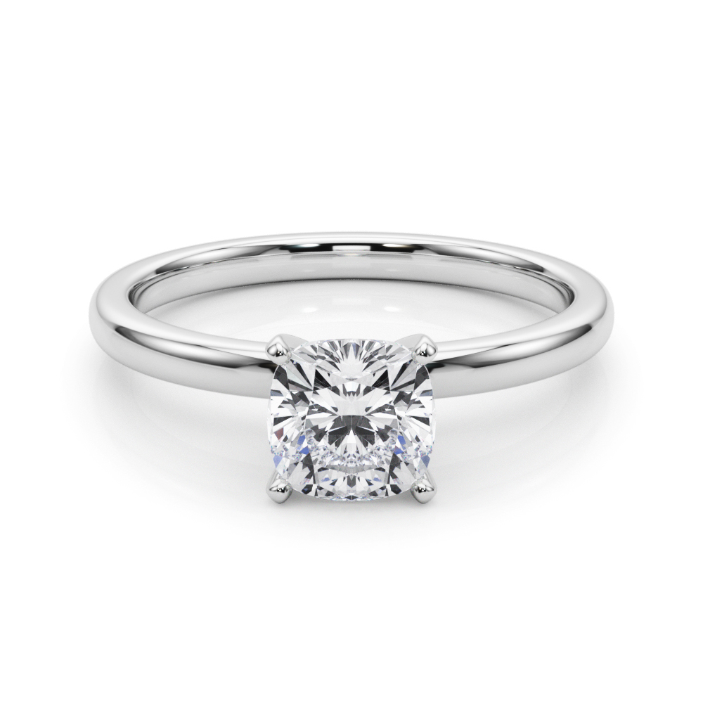 Oliva Natural 4 Prong  Solitaire Diamond Ring