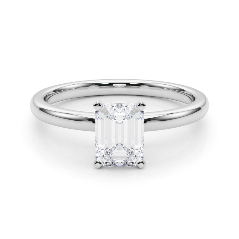 Oliva Natural 4 Prong  Solitaire Diamond Ring