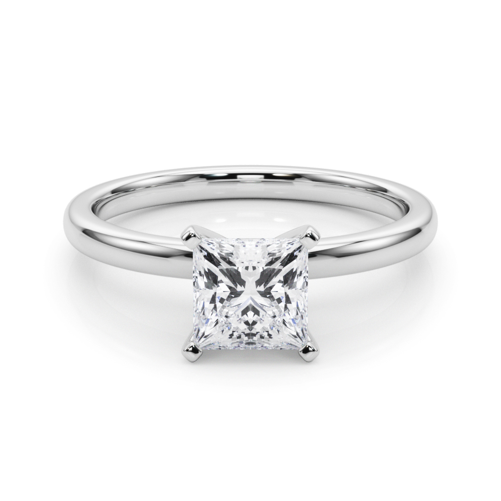 Oliva Natural 4 Prong  Solitaire Diamond Ring