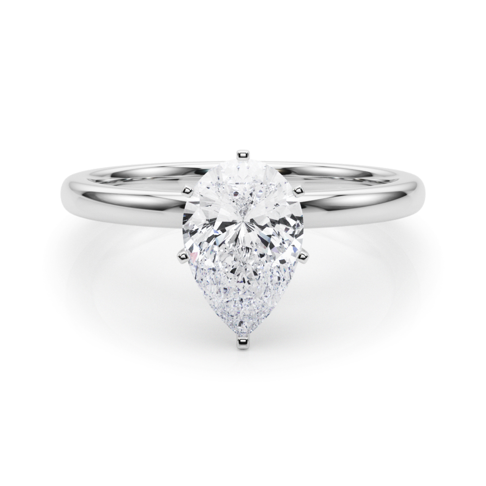 Oliva Natural 4 Prong  Solitaire Diamond Ring