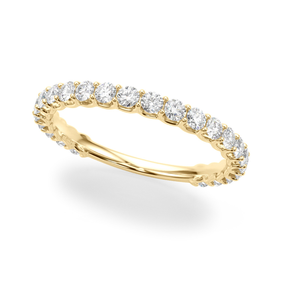 Jameson Lab Grown Yellow Gold Prong Three Quarter Eternity Diamond Ring