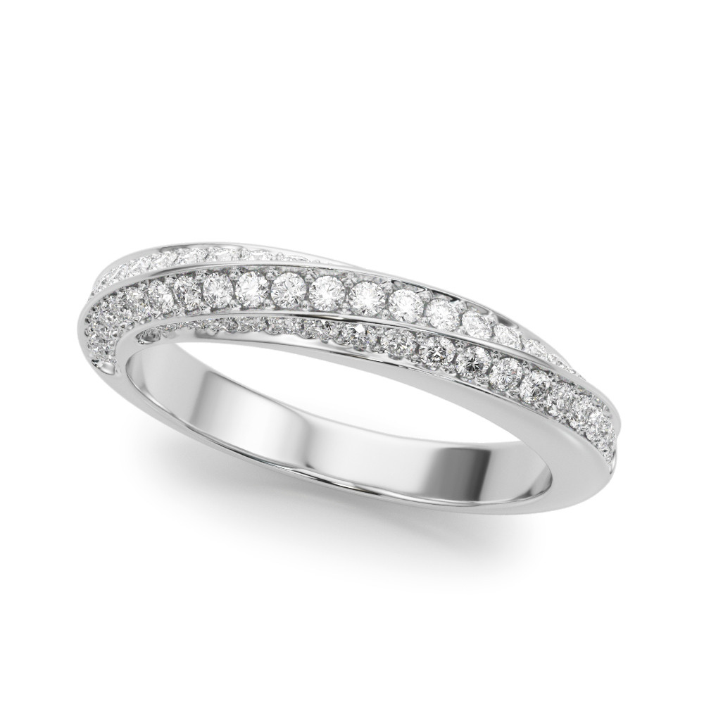 0.62 Ct Lab-Created Round Cut Alta  Diamond Rings in 9K White Gold