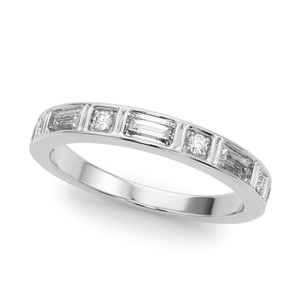 0.62 Ct Lab-Created Mixed Shape Cut Neha  Diamond Rings in 9K White Gold