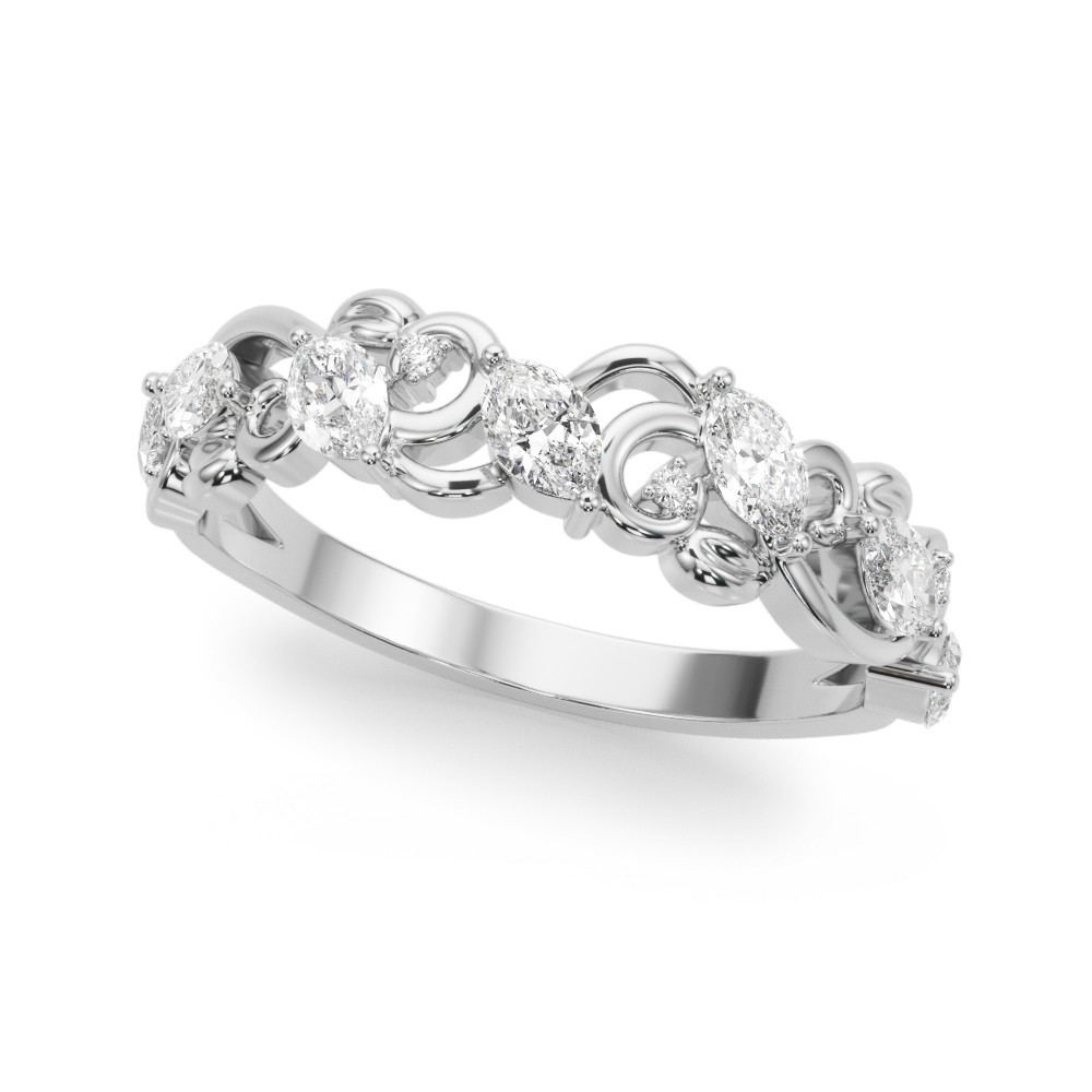 0.65 Ct Lab-Created Diamond Mixed Shape Cut  in 9K White Gold