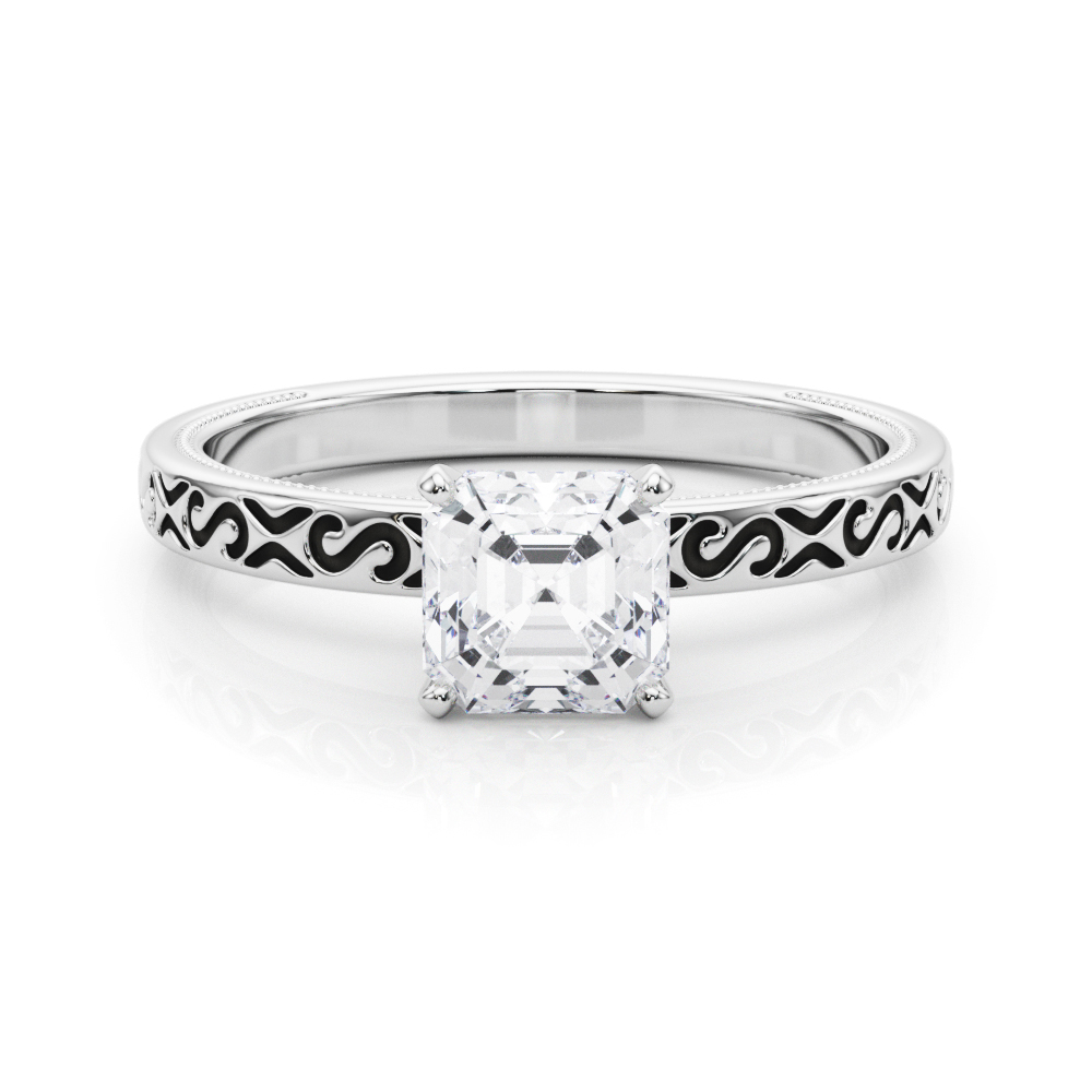Onna Natural 4 Prong  Solitaire Diamond Ring