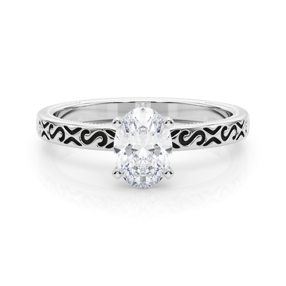 Onna Natural 4 Prong  Solitaire Diamond Ring
