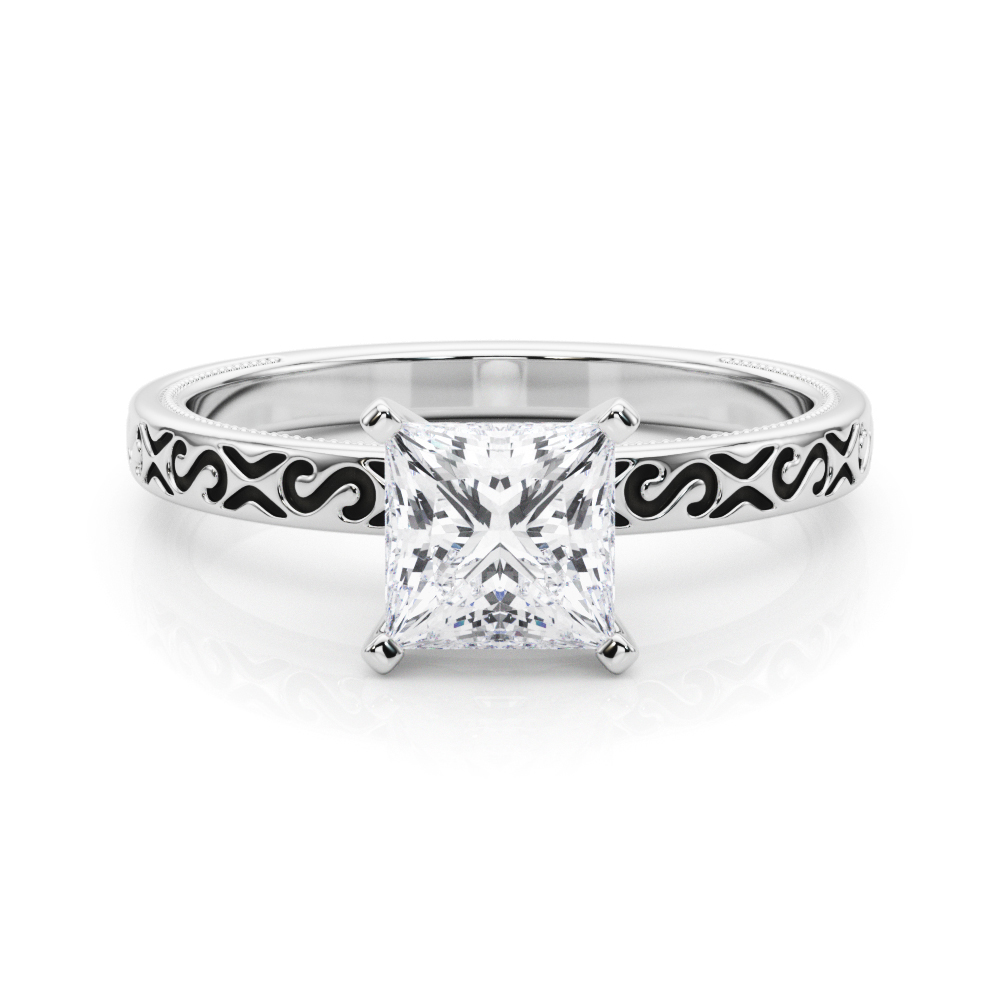 Onna Natural 4 Prong  Solitaire Diamond Ring