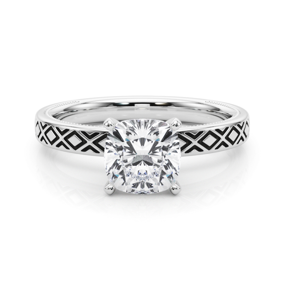 Olenna Natural 4 Prong  Solitaire Diamond Ring