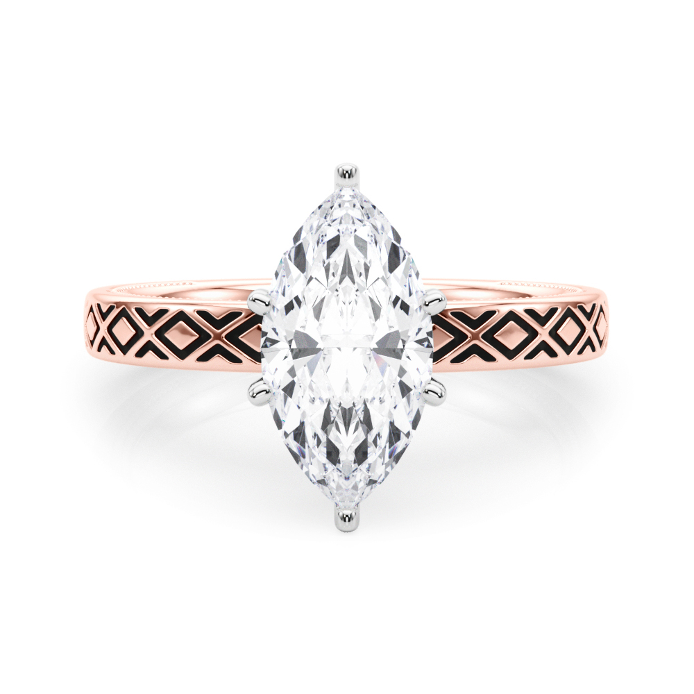 SunshineDiamonds Diamond Solitaire Diamond Rings in 9K Rose - 24