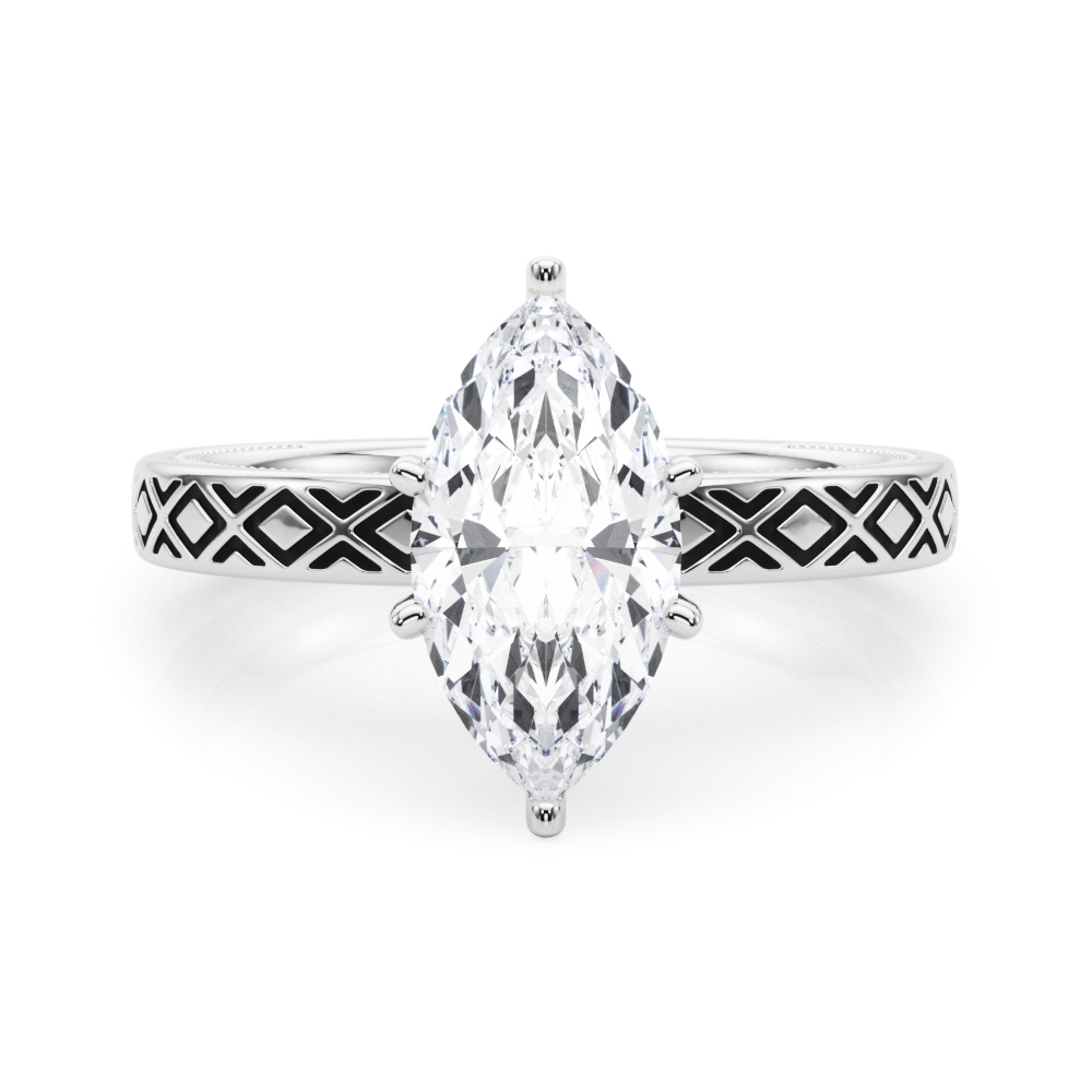 Olenna Natural 6 Prong  Solitaire Diamond Ring