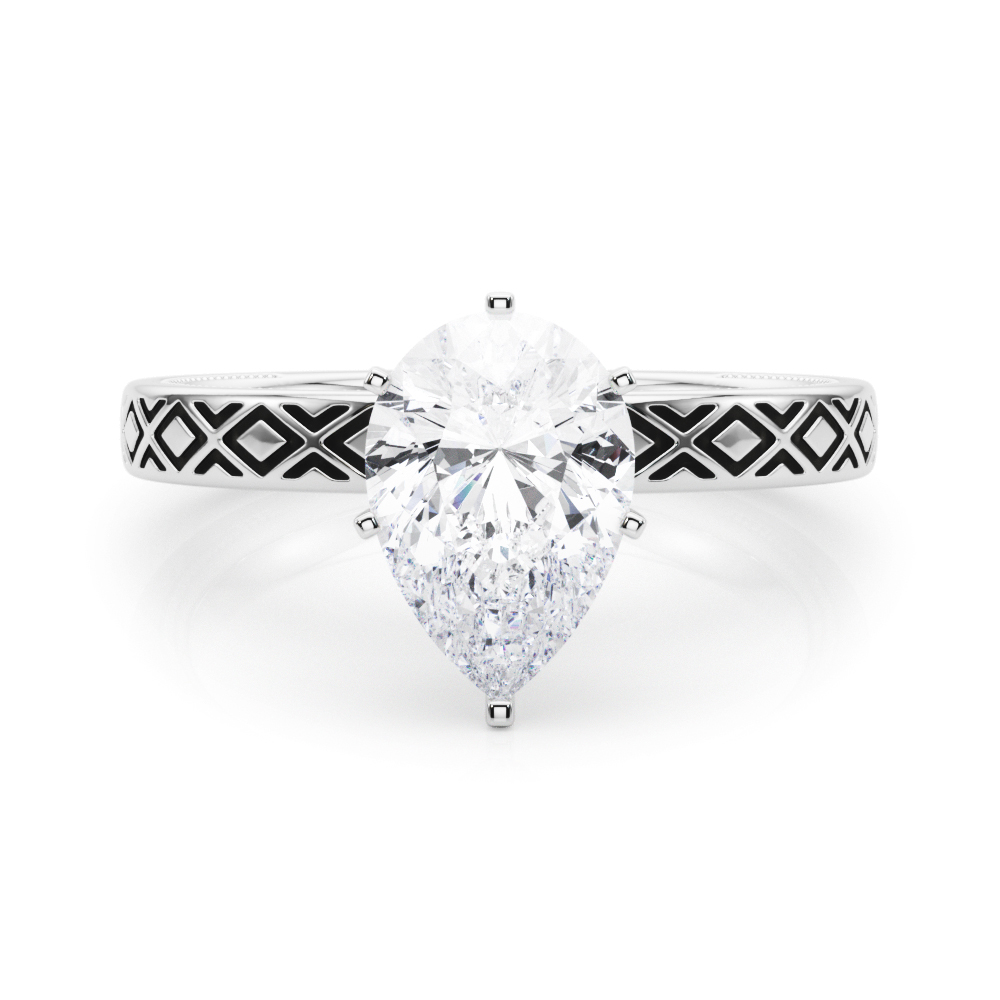 Olenna Natural 6 Prong  Solitaire Diamond Ring