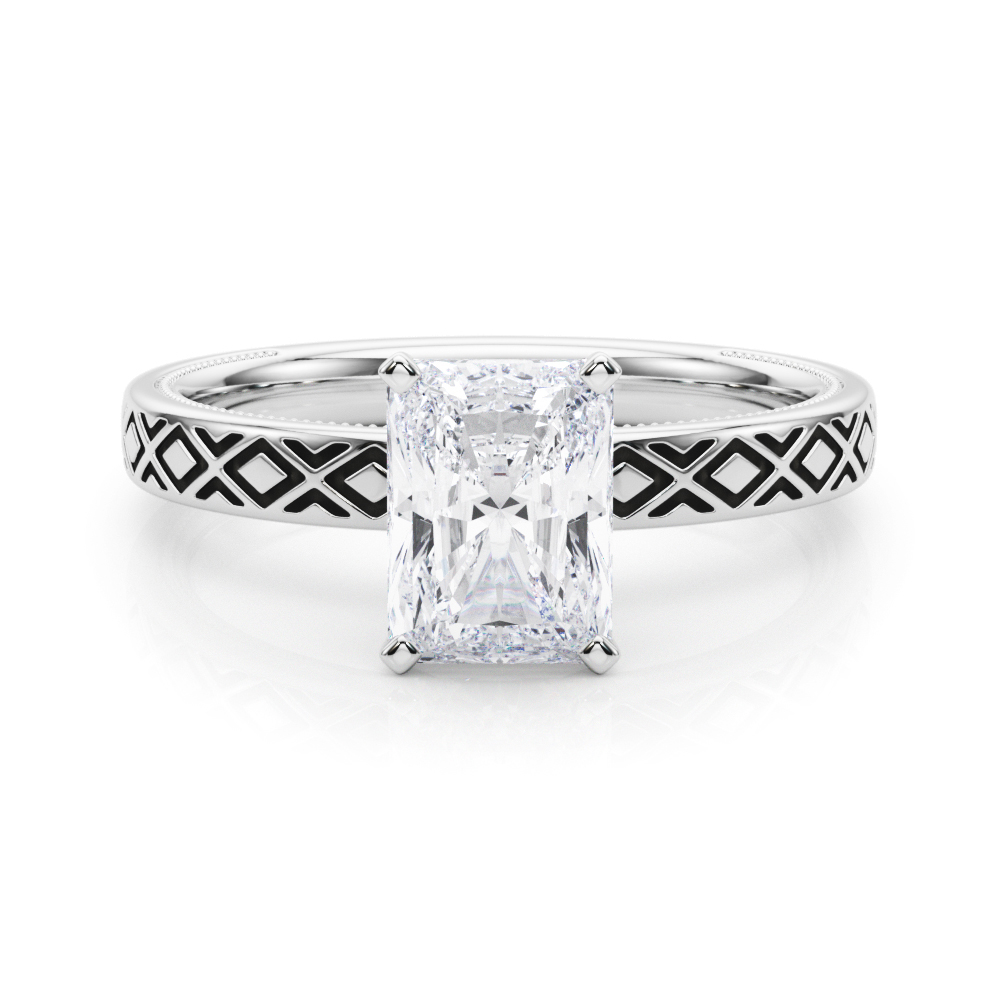 Olenna Natural 4 Prong  Solitaire Diamond Ring