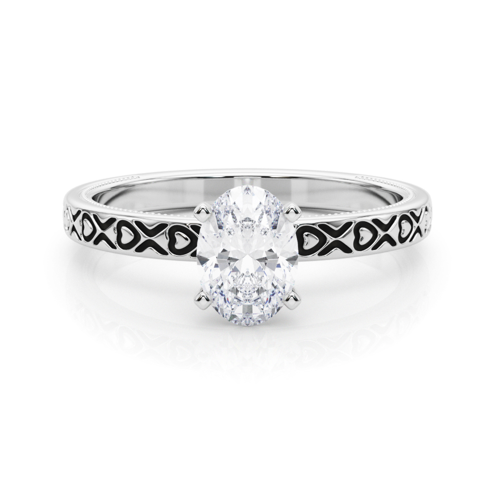 Ostara Natural 4 Prong  Solitaire Diamond Ring