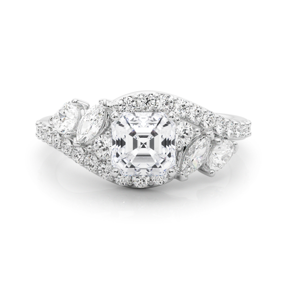 Gabilla Natural 4 Prong Set Side Stone Diamond Ring