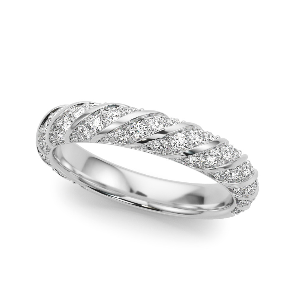 0.65 Ct Lab-Created Round Cut  Custans Diamond for Women Wedding Rings in Silver 925