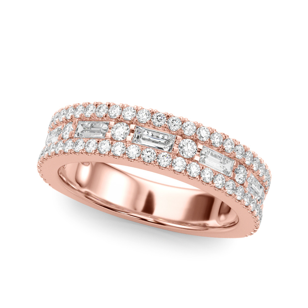 Nazaret Lab Grown Rose Gold Prong-Set  Diamond Ring