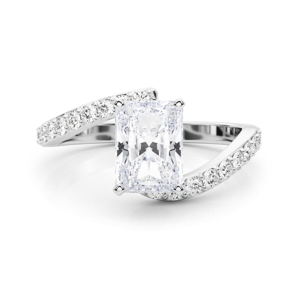 Jael Natural 4 Prong Set Side Stone Diamond Ring