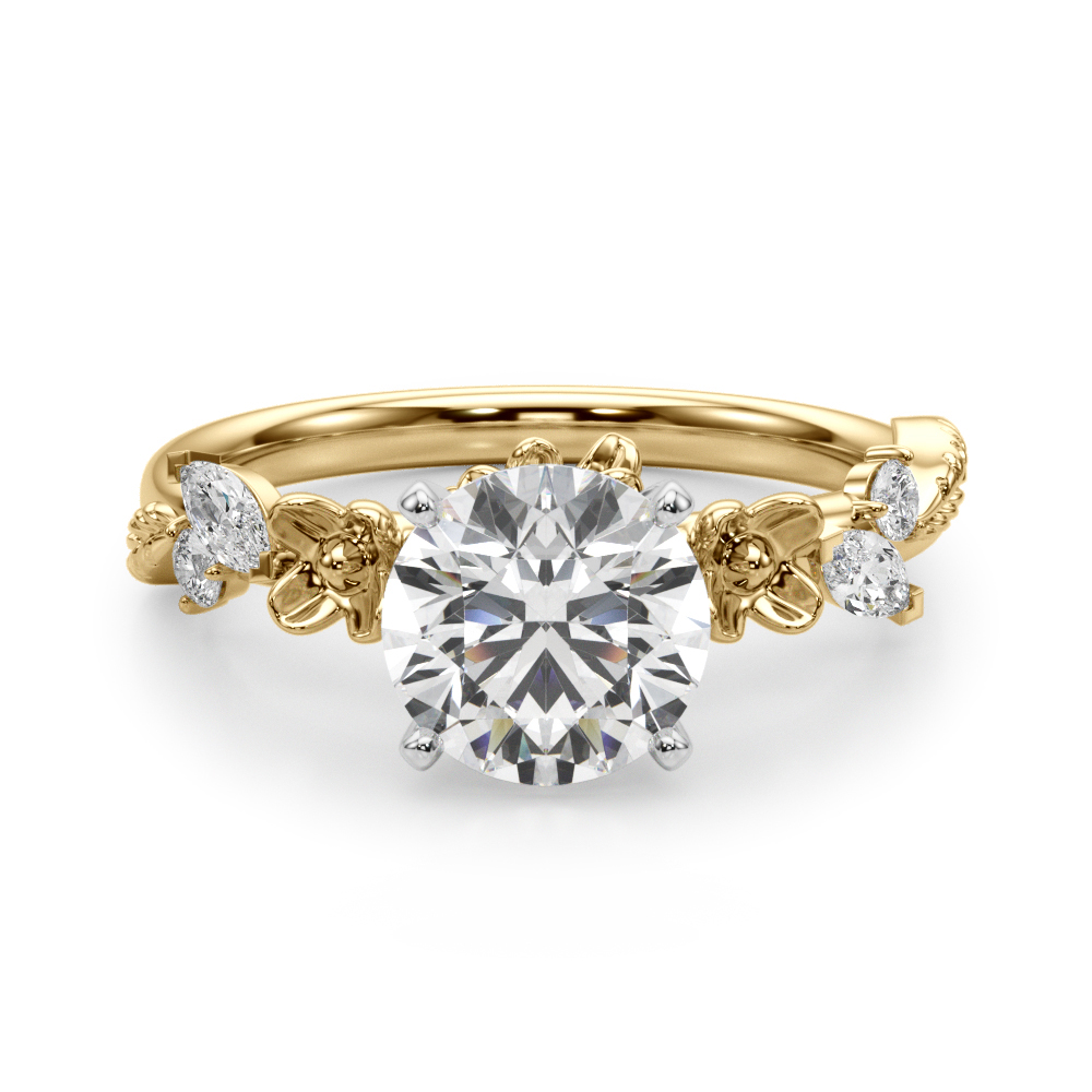 Sarahal Lab-Created 4 Prong Set Diamond Ring