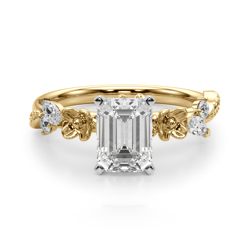 Sarahal Lab-Created 4 Prong Set Diamond Ring