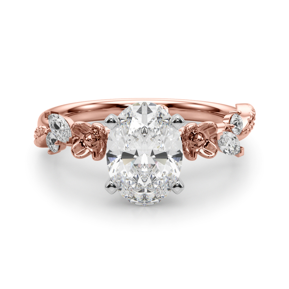 Sarahal Lab-Created 4 Prong Set Diamond Ring