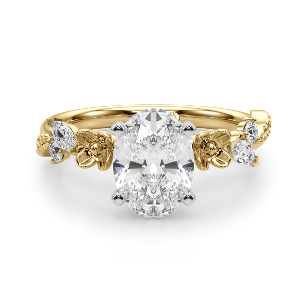 Sarahal Lab-Created 4 Prong Set Diamond Ring
