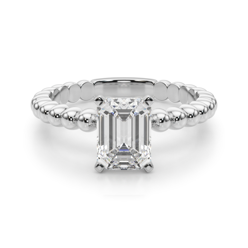 Olia Natural 4 Prong  Solitaire Diamond Ring