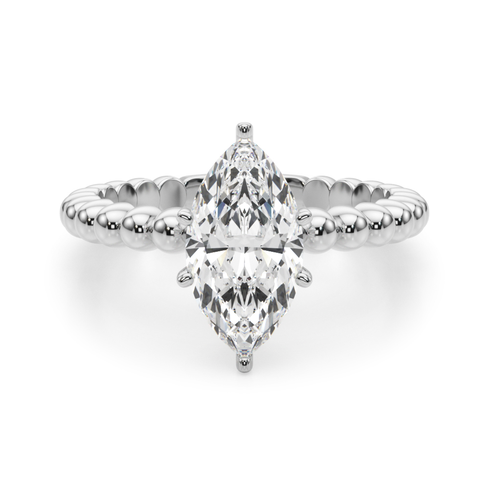 Olia Natural 6 Prong  Solitaire Diamond Ring