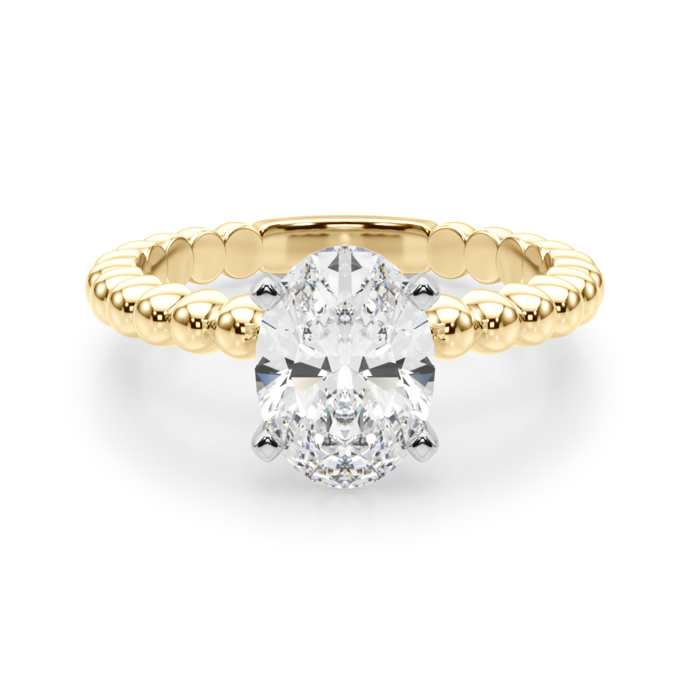 Olia Lab-Created 4 Prong  Diamond Ring