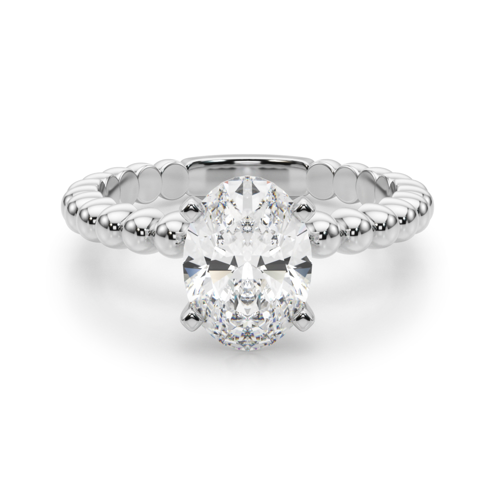 Olia Natural 4 Prong  Solitaire Diamond Ring