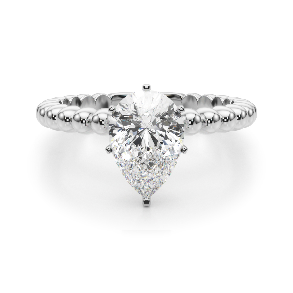 SunshineDiamonds Diamond Solitaire Diamond Rings in 9K White Gold and 0.50 Carat Natural Diamond