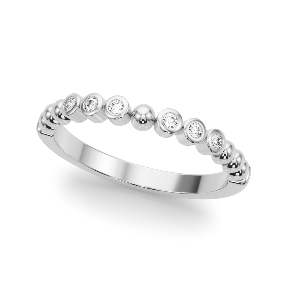 0.1 Ct Lab Grown Round Cut Blessina  Diamond Rings in Silver 925