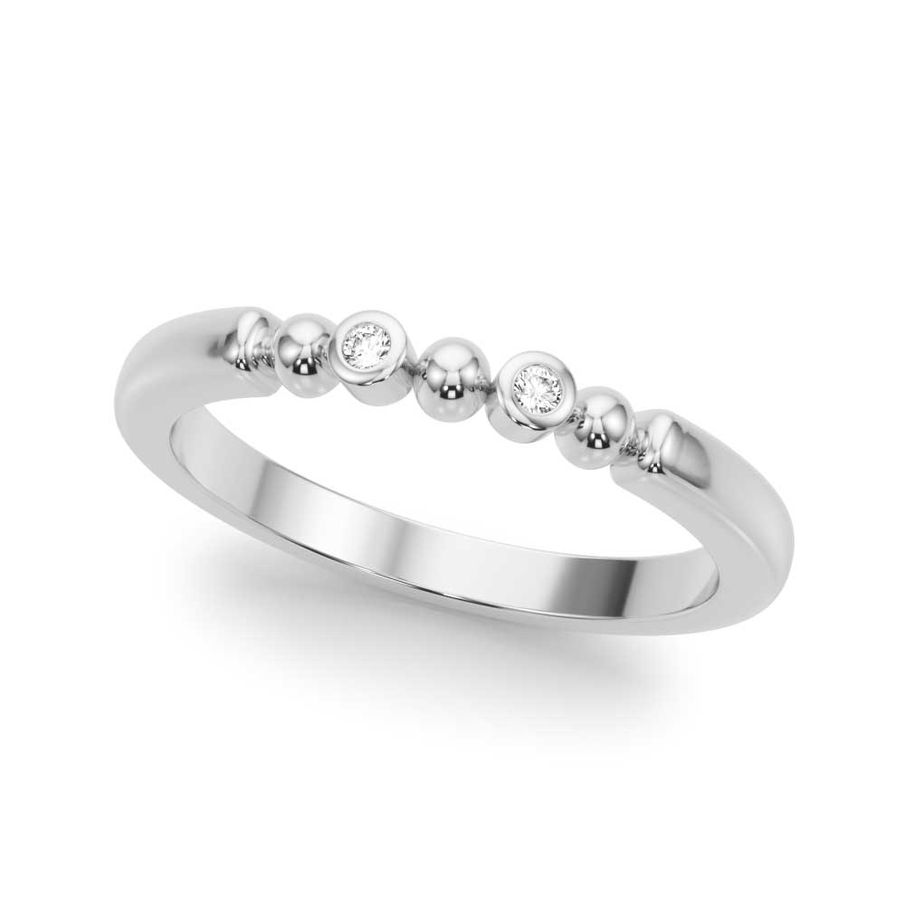 Olivio Lab Grown Round cut Bezel set  Diamond Ring