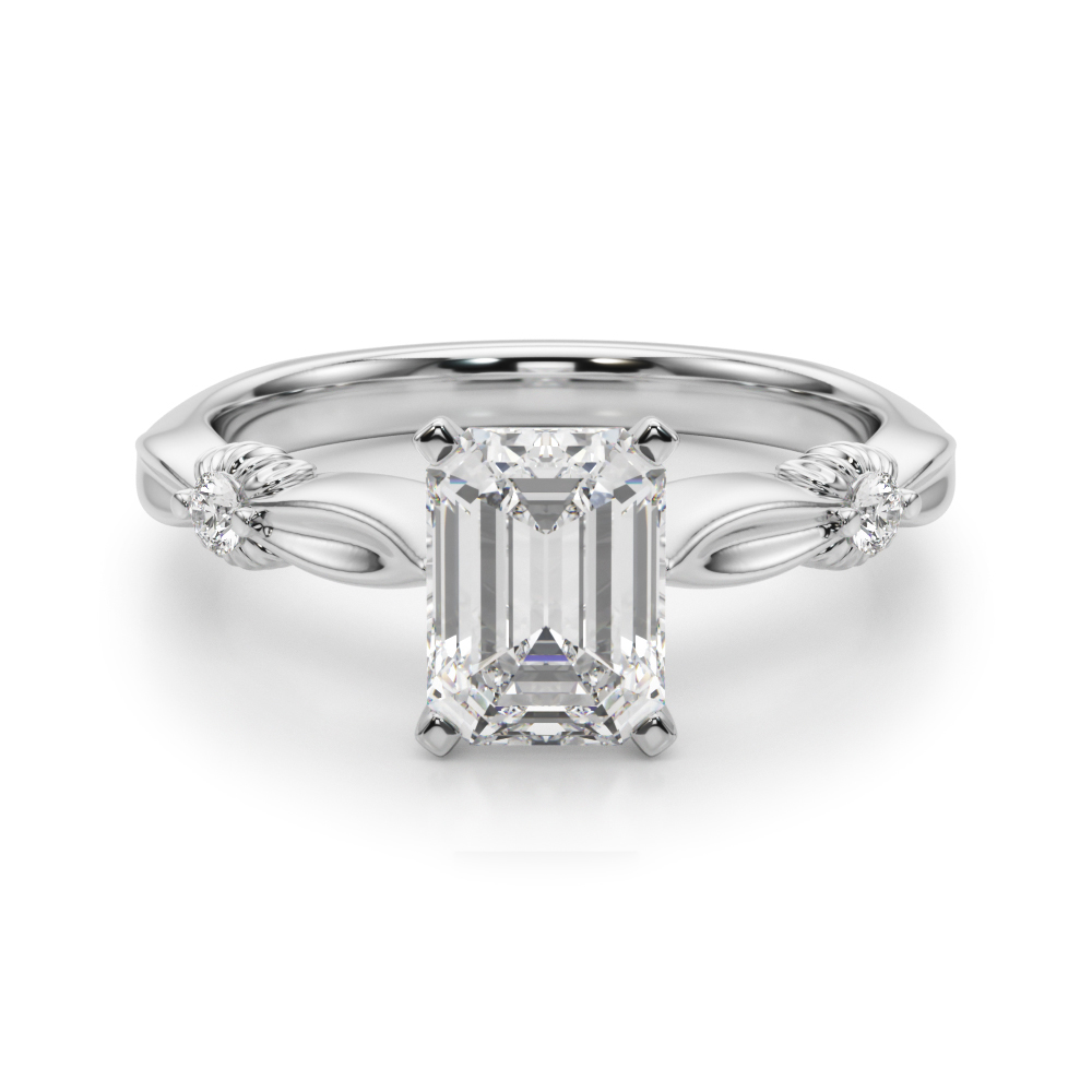 SunshineDiamonds Side Stone Diamond Diamond Rings in Platinum(950)