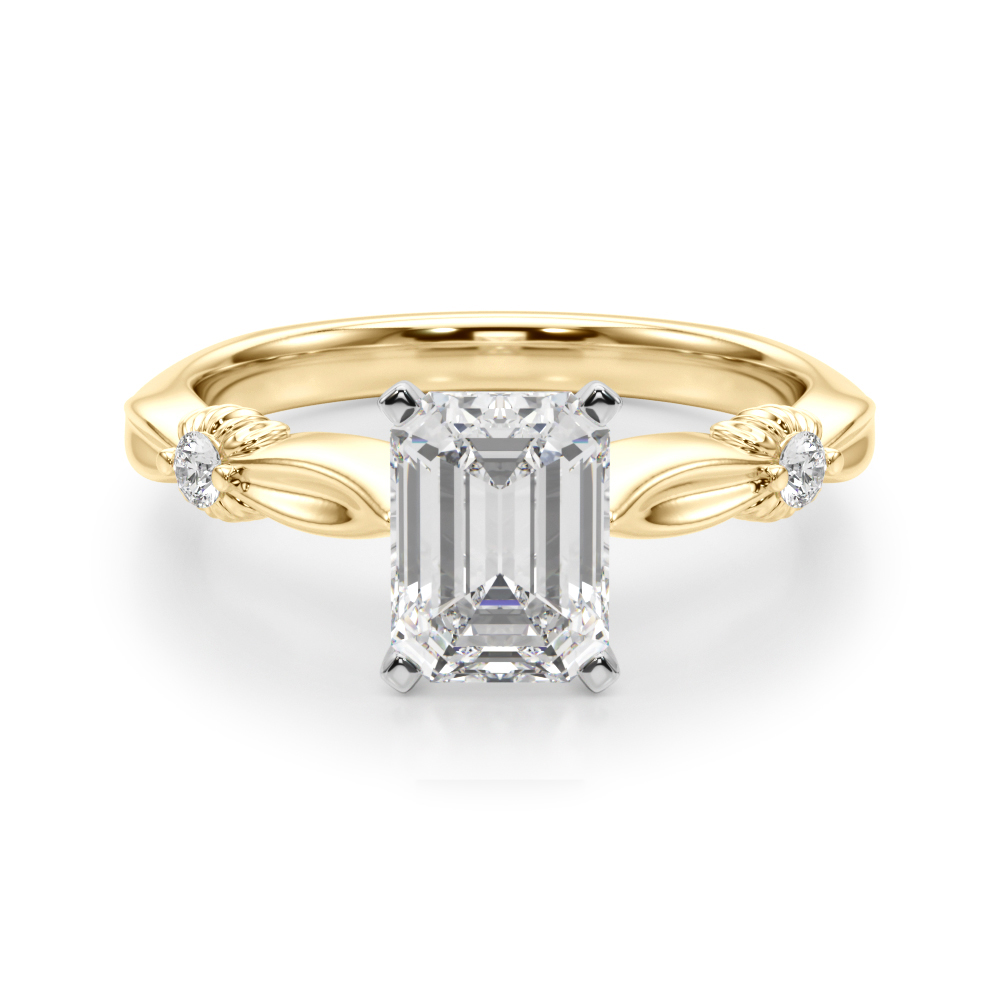 SunshineDiamonds Side Stone Diamond Diamond Rings in 9K - 96