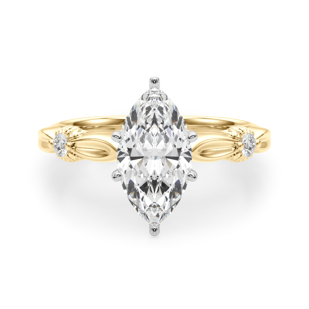 SunshineDiamonds Side Stone Diamond Diamond Rings in 9K - 98