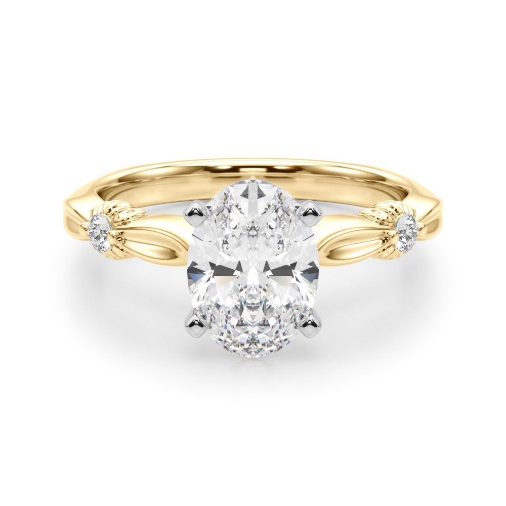 Lab-Created 4 Prong Diamond Ring