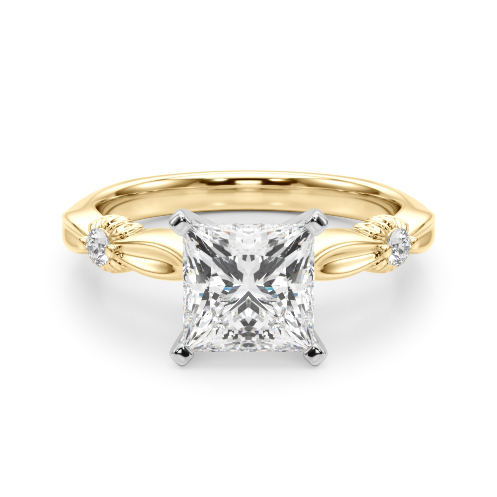 SunshineDiamonds Side Stone Diamond Diamond Rings in 9K - 102