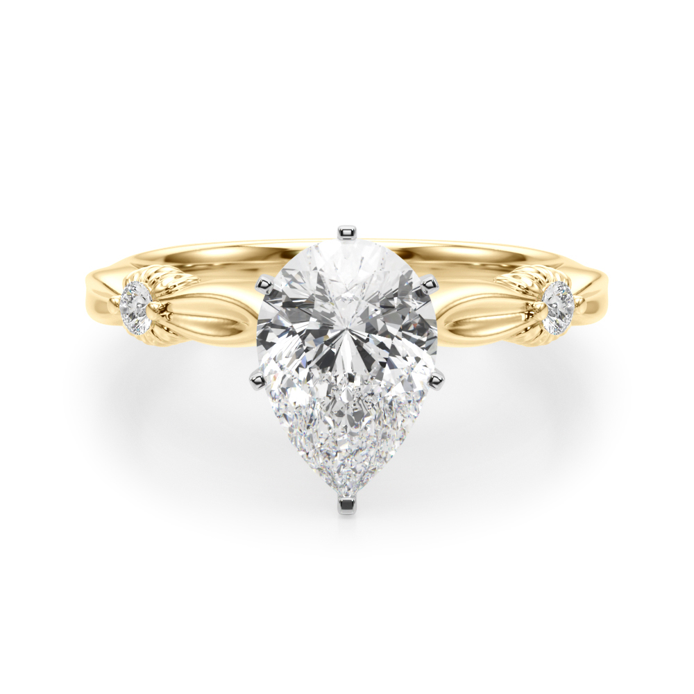 SunshineDiamonds Side Stone Diamond Diamond Rings in 9K - 104