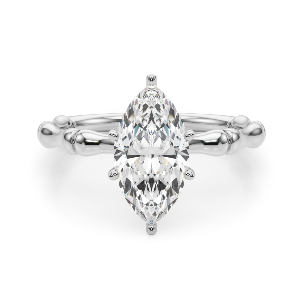 Oakleyl Natural 6 Prong  Solitaire Diamond Ring