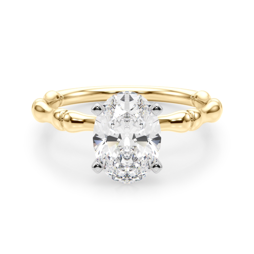 Oakleyl Lab-Created 4 Prong  Diamond Ring