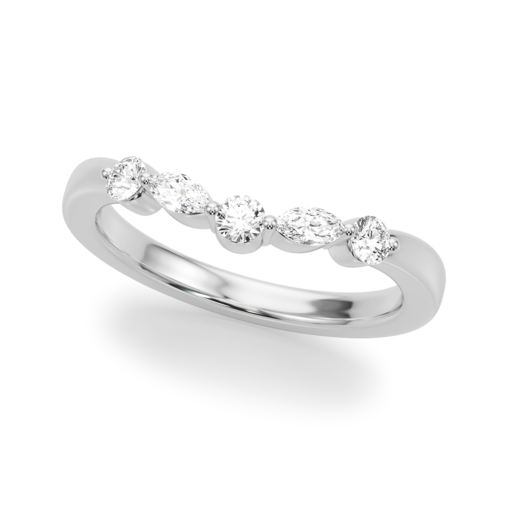 jeniffa Lab Grown Diamond White Gold Shared prong set  Women's Wedding Ring