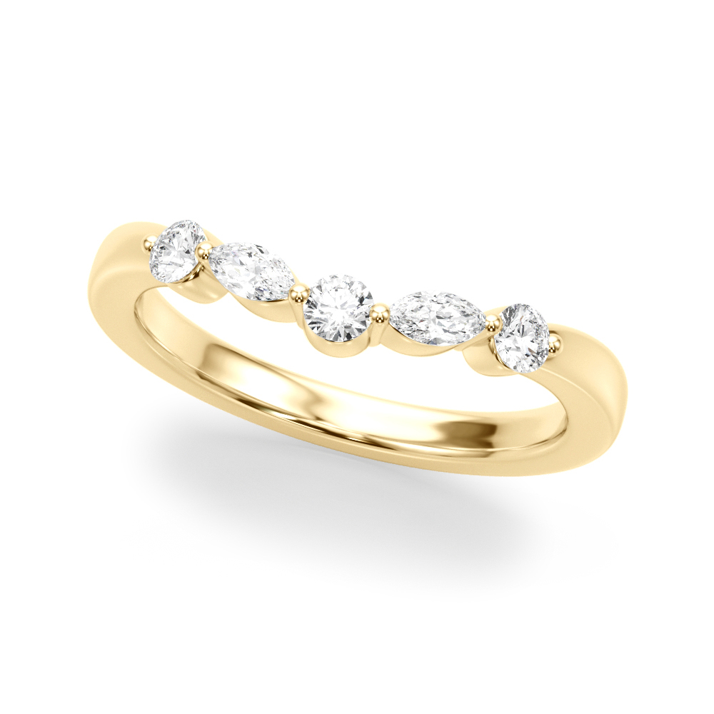 jeniffa Lab Grown Diamond Yellow Gold Shared prong set  Women's Wedding Ring