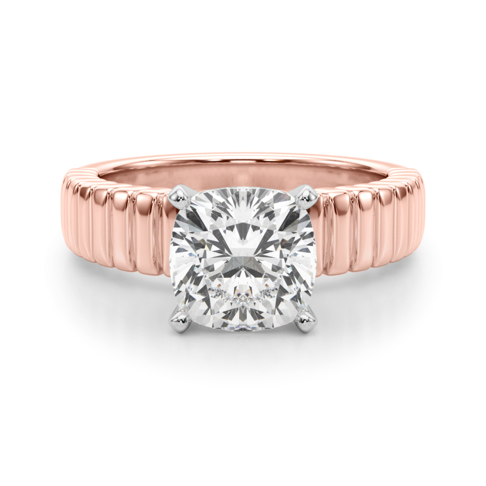 Eceslin Lab-Created 4 Prong  Diamond Ring