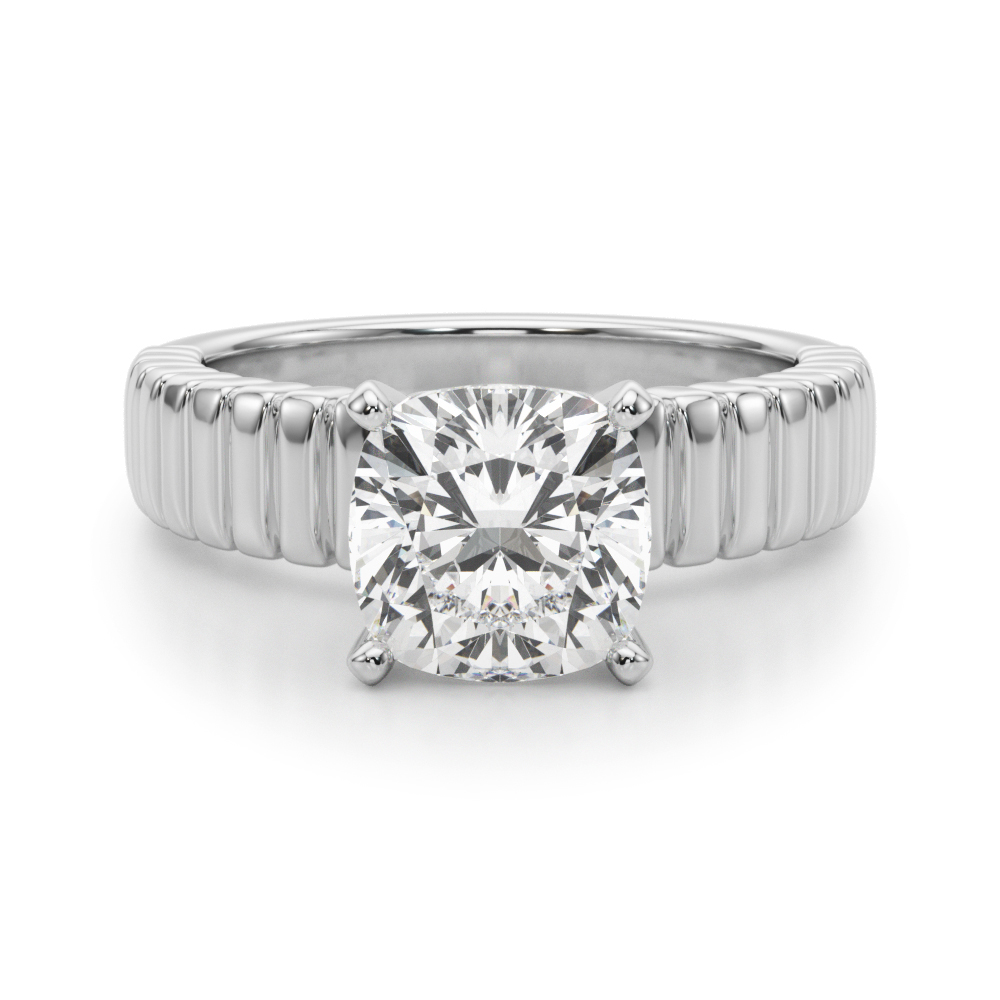 Eceslin Natural 4 Prong  Solitaire Diamond Ring
