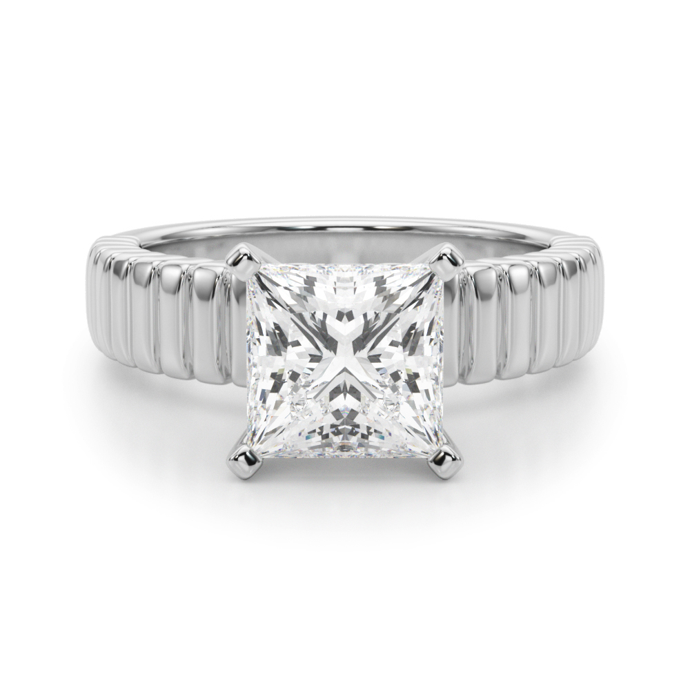 Eve Natural 4 Prong  Solitaire Diamond Ring