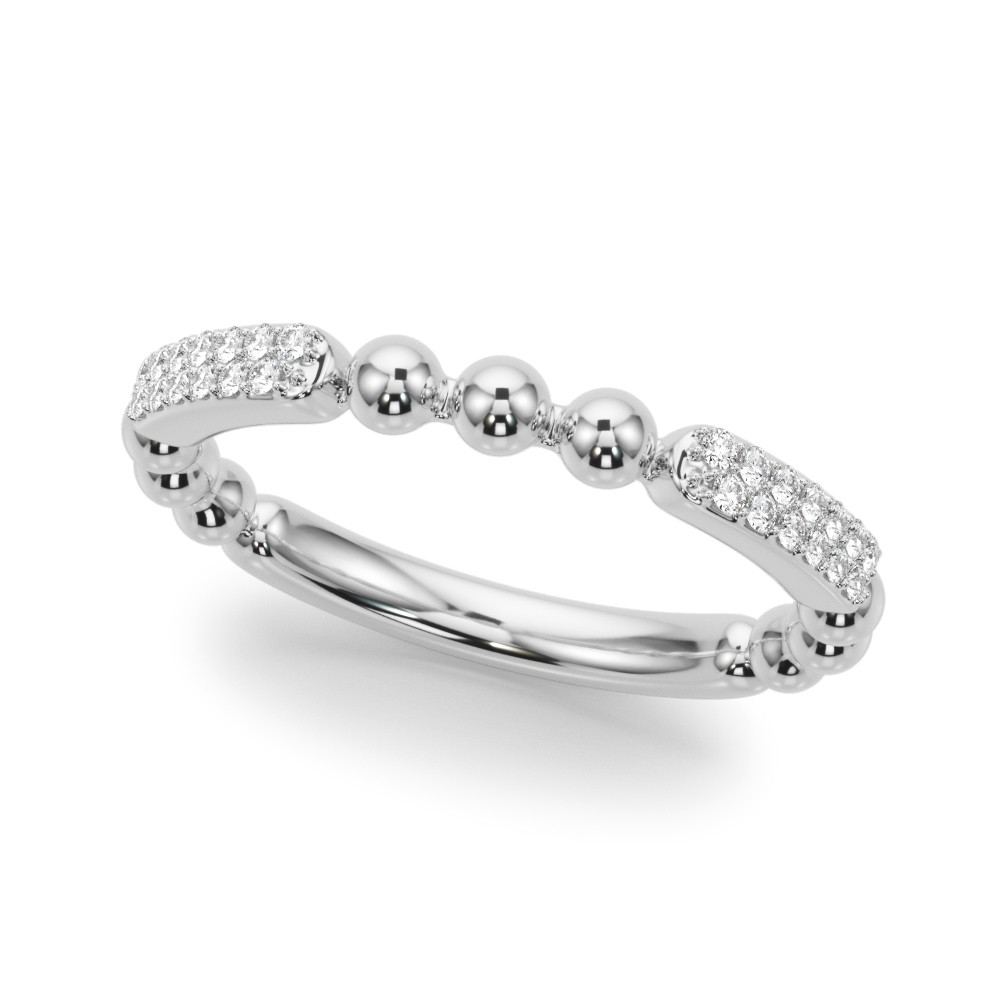 0.13 Ct Lab-Created Round Cut Alaiia  Diamond Rings in 9K White Gold