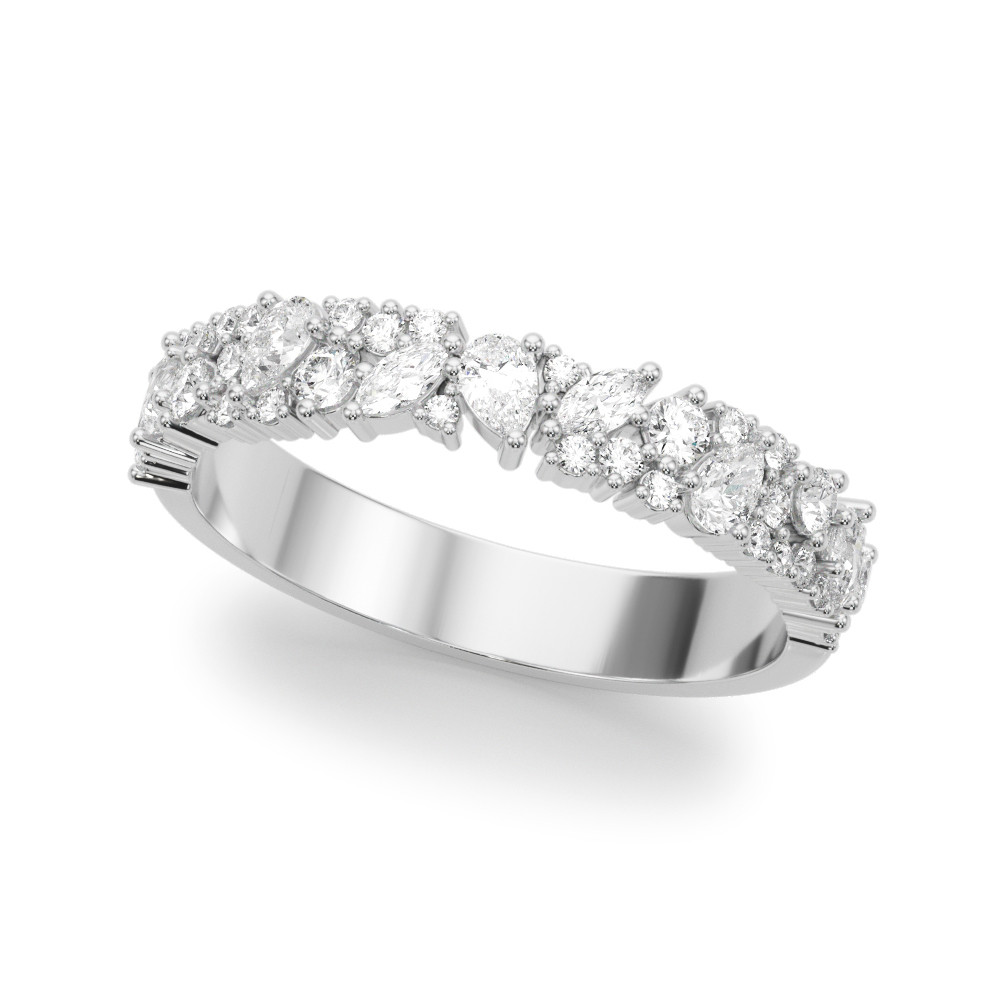 0.68 Ct Lab-Created Diamond Mixed Shape Cut  in 9K White Gold