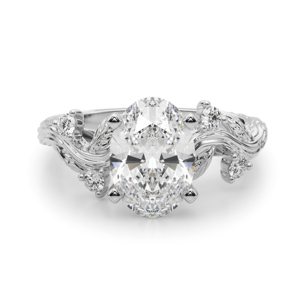 Lijitha Natural 4 Prong Set Diamond Ring