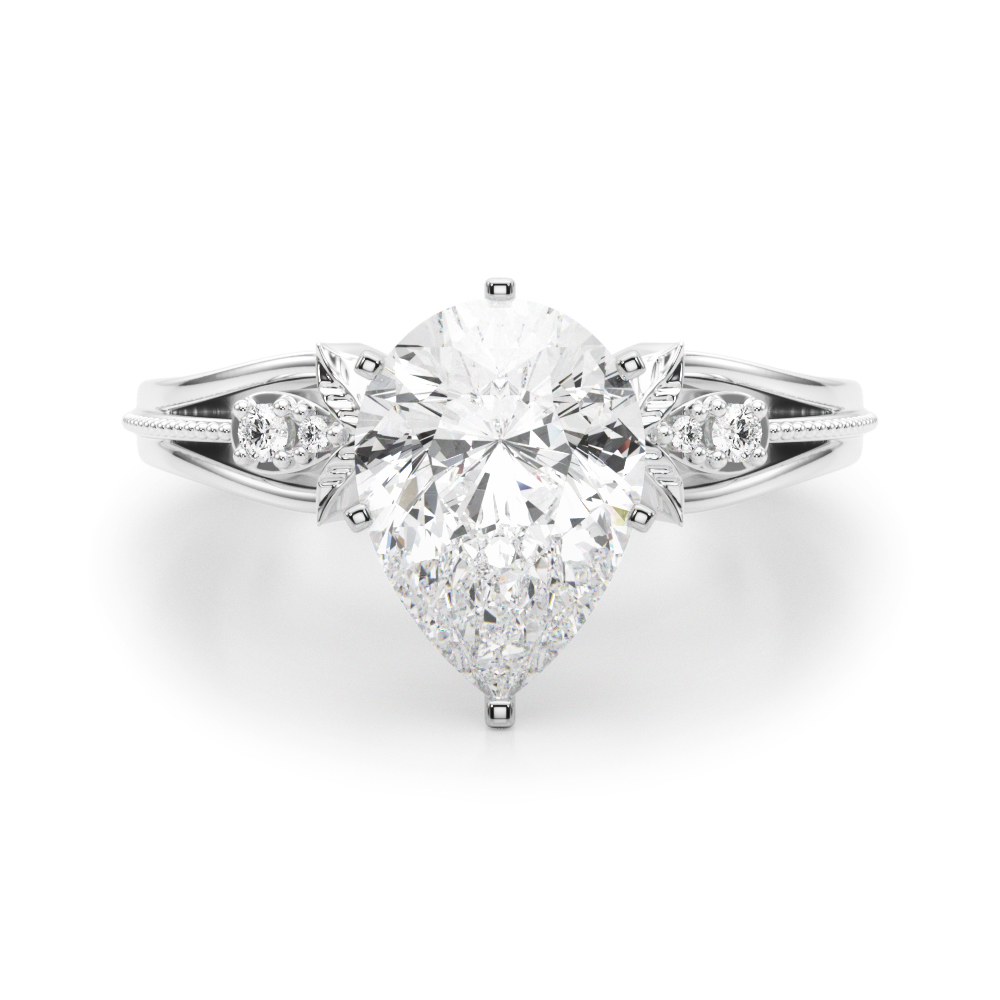 SunshineDiamonds Side Stone Diamond Diamond Rings in Platinum(950) and 0.20 Carat Natural Diamond