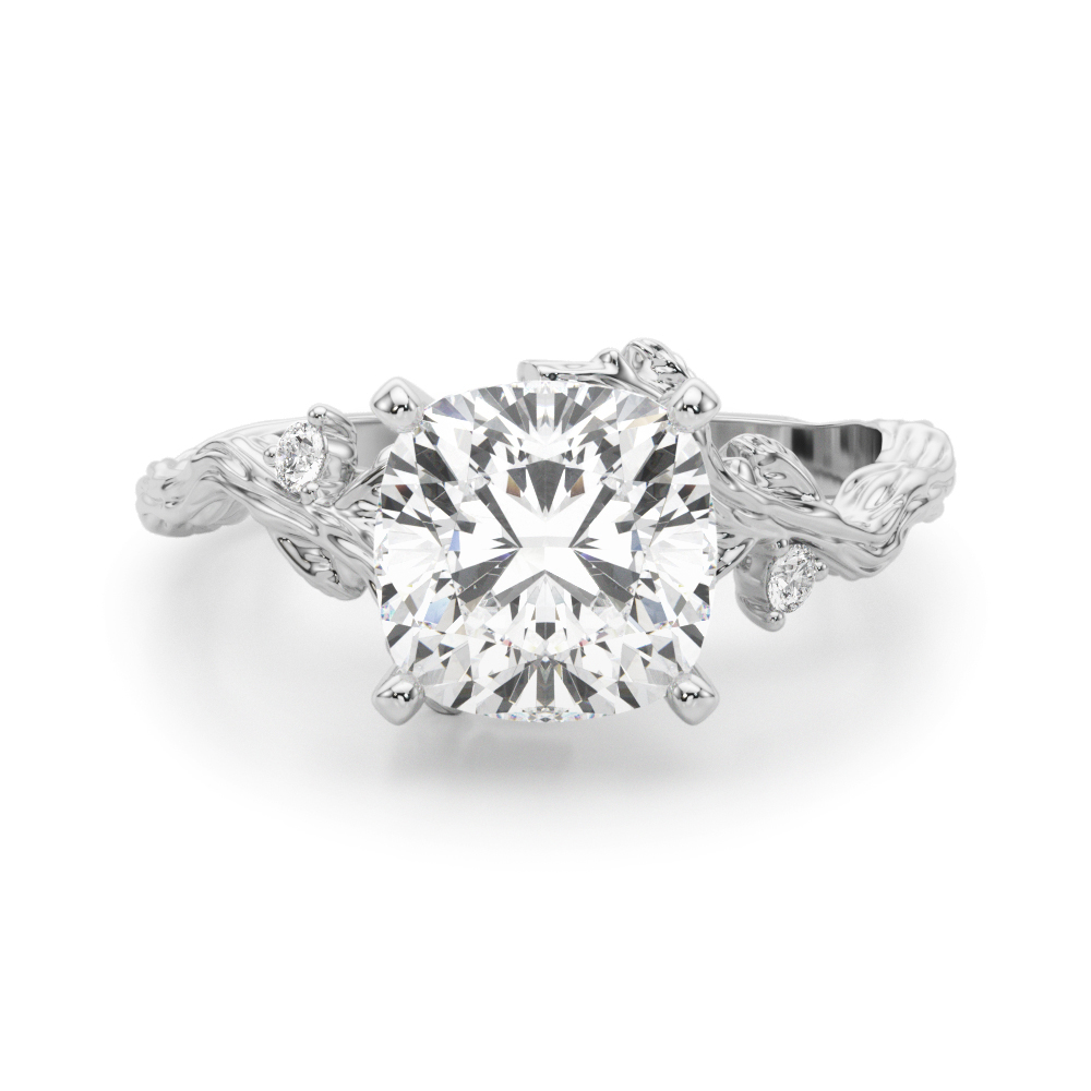 Nirosetta Lab-Created 4 Prong Set Diamond Ring